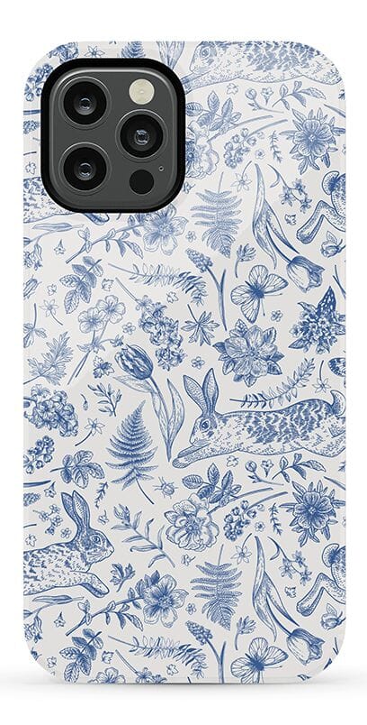 Hop & Bloom | Bunny Toile Case Phone Case Casetry Essential + MagSafe® iPhone 12 Pro 