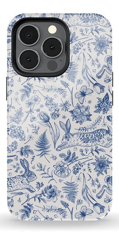 Hop & Bloom | Bunny Toile Case Phone Case Casetry Essential + MagSafe® iPhone 13 Pro 