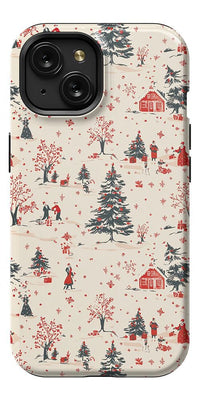 Winter Nostalgia | Vintage Holiday Case Phone Case Casetry Essential + MagSafe® iPhone 15 