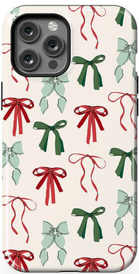 Festive Girlie | Holiday Bows Case Phone Case Casetry Essential + MagSafe® iPhone 12 Pro Max 