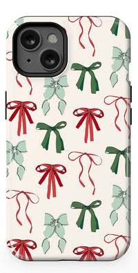 Festive Girlie | Holiday Bows Case Phone Case Casetry Essential + MagSafe® iPhone 13 