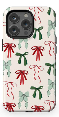 Festive Girlie | Holiday Bows Case Phone Case Casetry Essential + MagSafe® iPhone 13 Pro 