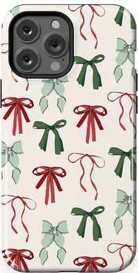 Festive Girlie | Holiday Bows Case Phone Case Casetry Essential + MagSafe® iPhone 13 Pro Max 