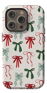 Festive Girlie | Holiday Bows Case Phone Case Casetry Essential + MagSafe® iPhone 14 Pro 