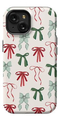 Festive Girlie | Holiday Bows Case Phone Case Casetry Essential + MagSafe® iPhone 15 