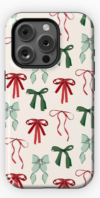 Festive Girlie | Holiday Bows Case Phone Case Casetry Essential + MagSafe® iPhone 15 Pro 