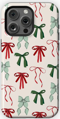 Festive Girlie | Holiday Bows Case Phone Case Casetry Essential + MagSafe® iPhone 15 Pro Max 