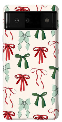 Festive Girlie | Holiday Bows Case Phone Case Casetry Essential Google Pixel 6 