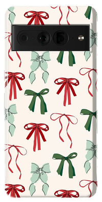 Festive Girlie | Holiday Bows Case Phone Case Casetry Essential Google Pixel 7 Pro 