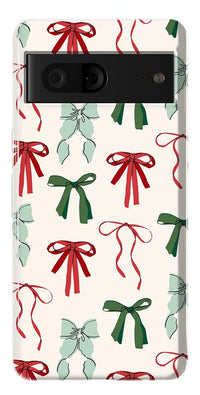 Festive Girlie | Holiday Bows Case Phone Case Casetry Essential Google Pixel 7 