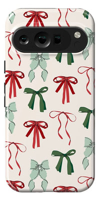 Festive Girlie | Holiday Bows Case Phone Case Casetry Essential Google Pixel 9 Pro 