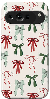 Festive Girlie | Holiday Bows Case Phone Case Casetry Essential Google Pixel 9 Pro XL 