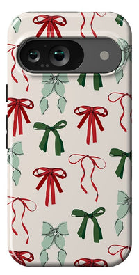 Festive Girlie | Holiday Bows Case Phone Case Casetry Essential Google Pixel 9 