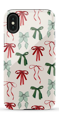 Festive Girlie | Holiday Bows Case Phone Case Casetry Essential iPhone X / XS 