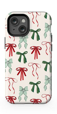 Festive Girlie | Holiday Bows Case Phone Case Casetry Essential + MagSafe® iPhone 13 Mini 