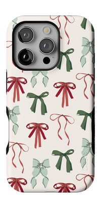 Festive Girlie | Holiday Bows Case Phone Case Casetry Bold + MagSafe® iPhone 16 Pro 