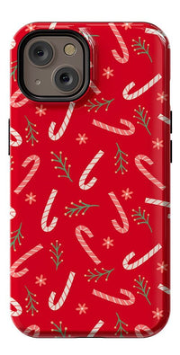 Peppermint Kiss | Candy Cane Case Phone Case Casetry Essential + MagSafe® iPhone 14 