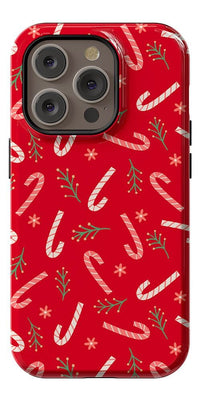 Peppermint Kiss | Candy Cane Case Phone Case Casetry Essential + MagSafe® iPhone 14 Pro 