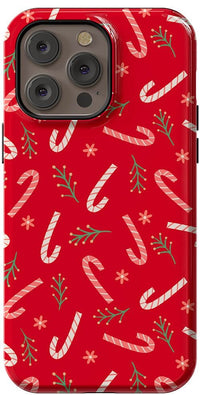 Peppermint Kiss | Candy Cane Case Phone Case Casetry Essential + MagSafe® iPhone 14 Pro Max 