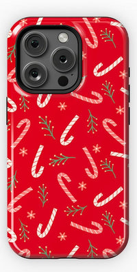 Peppermint Kiss | Candy Cane Case Phone Case Casetry Essential + MagSafe® iPhone 15 Pro 