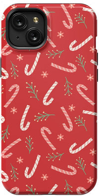 Peppermint Kiss | Candy Cane Case Phone Case Casetry Essential + MagSafe® iPhone 15 Plus 