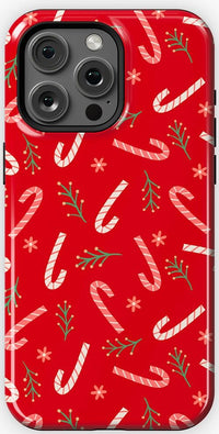 Peppermint Kiss | Candy Cane Case Phone Case Casetry Essential + MagSafe® iPhone 15 Pro Max 