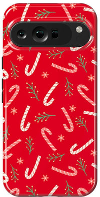 Peppermint Kiss | Candy Cane Case Phone Case Casetry Essential Google Pixel 9 Pro XL 