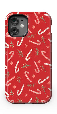 Peppermint Kiss | Candy Cane Case Phone Case Casetry Essential + MagSafe® iPhone 12 Mini 