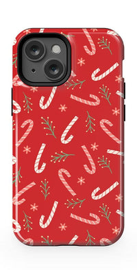 Peppermint Kiss | Candy Cane Case Phone Case Casetry Essential + MagSafe® iPhone 13 Mini 