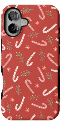 Peppermint Kiss | Candy Cane Case Phone Case Casetry Bold + MagSafe® iPhone 16 Plus 