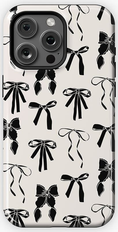 Goth Girlie | Black Bows Case Phone Case Casetry 