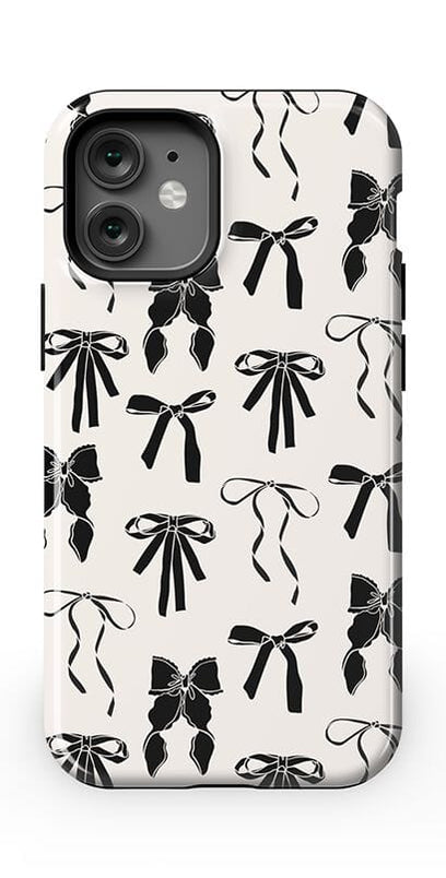 Goth Girlie | Black Bows Case Phone Case Casetry Essential + MagSafe® iPhone 12 Mini 