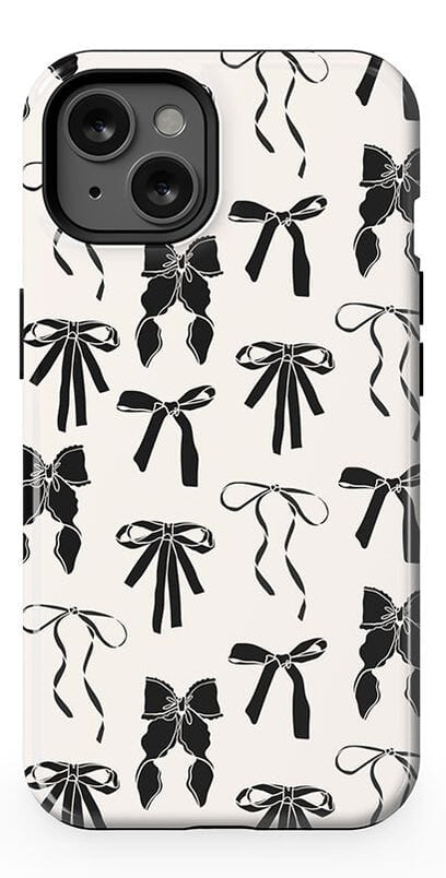 Goth Girlie | Black Bows Case Phone Case Casetry Essential + MagSafe® iPhone 13 