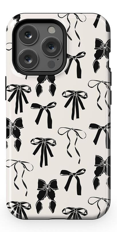 Goth Girlie | Black Bows Case Phone Case Casetry Essential + MagSafe® iPhone 13 Pro 