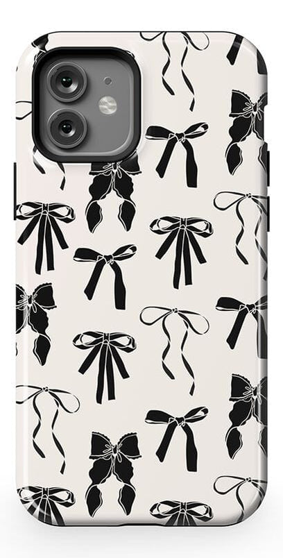 Goth Girlie | Black Bows Case Phone Case Casetry Essential + MagSafe® iPhone 12 Pro 