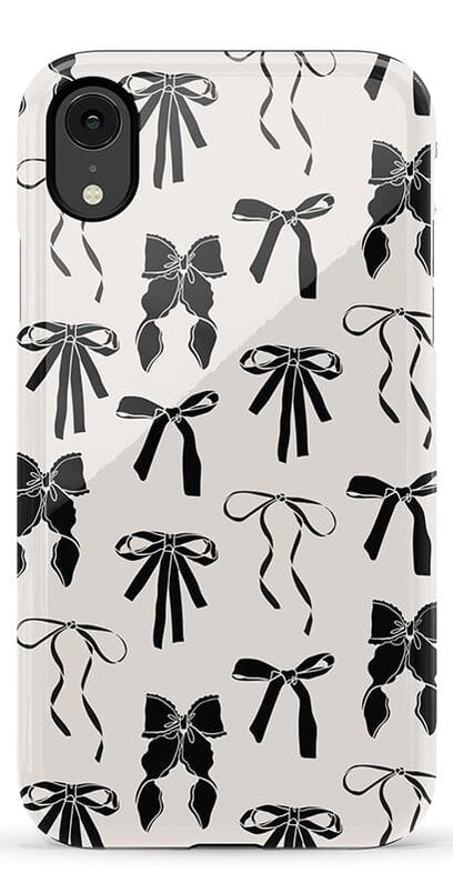 Goth Girlie | Black Bows Case Phone Case Casetry Essential iPhone XR 