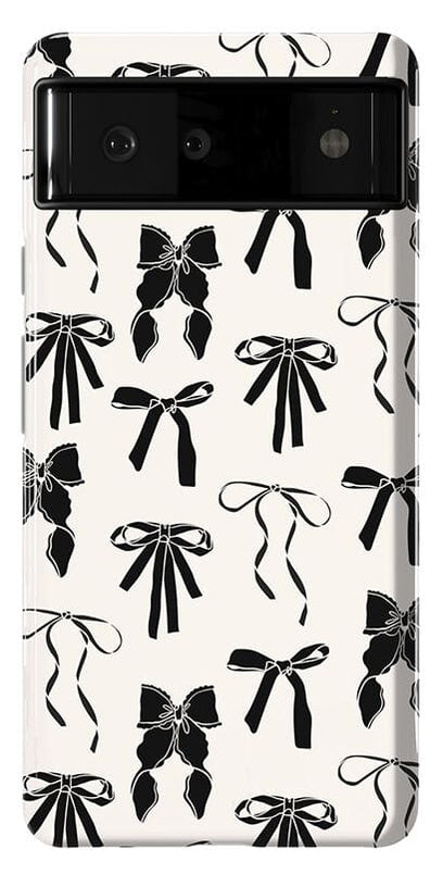 Goth Girlie | Black Bows Case Phone Case Casetry Essential Google Pixel 6 