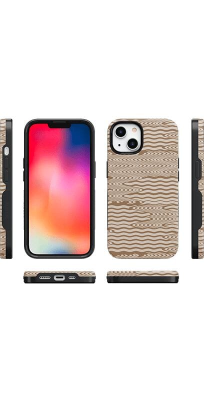 Mocha Ripple | Brown Waves Case iPhone Case get.casely 