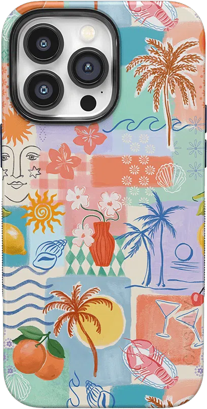Tropical Heat | Beachy Collage Case iPhone Case get.casely 