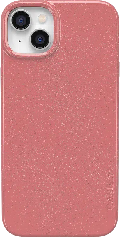 Starfish Wishes | Coral Pink Shimmer Case iPhone Case get.casely Classic + MagSafe® iPhone 14 Plus 