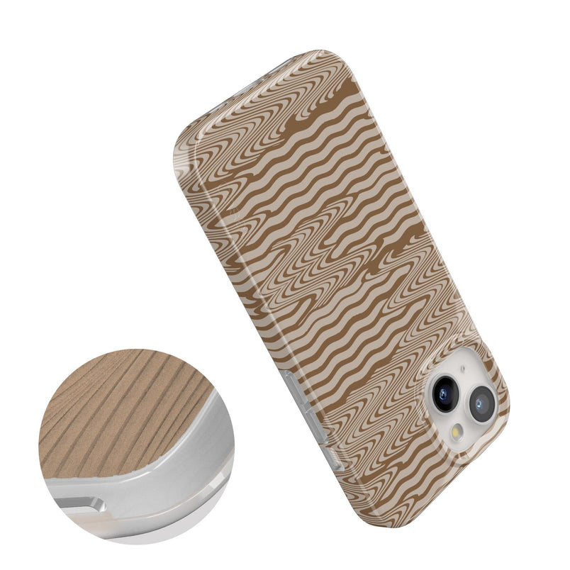 Mocha Ripple | Brown Waves Case iPhone Case get.casely 