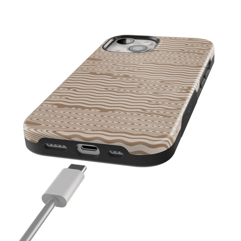 Mocha Ripple | Brown Waves Case iPhone Case get.casely 