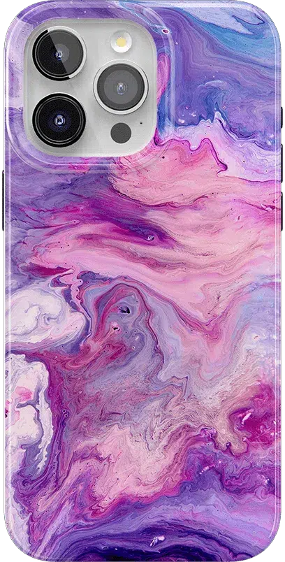 Tie Dying Over You | Purple Marble iPhone Case iPhone Case get.casely Classic + MagSafe® iPhone 15 Pro Max