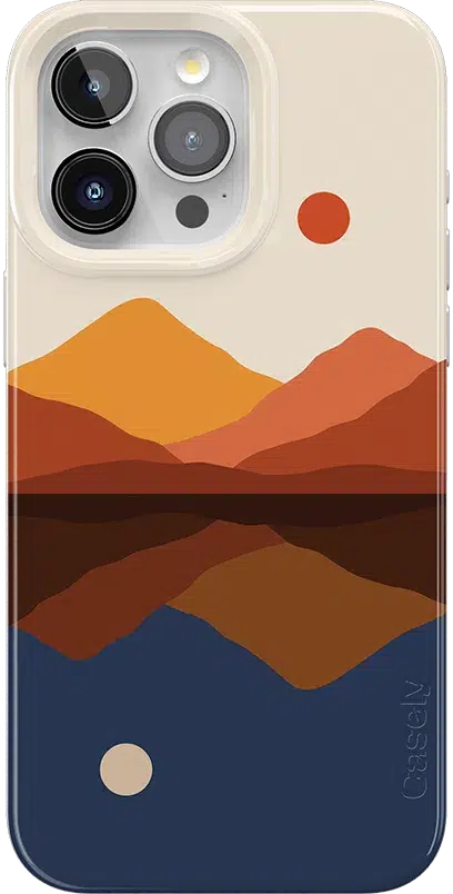 Opposites Attract | Day & Night Colorblock Mountains Case iPhone Case get.casely Classic + MagSafe® iPhone 15 Pro Max 