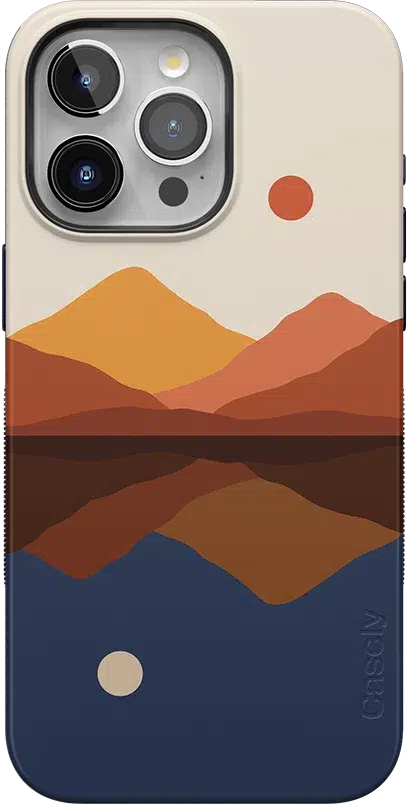 Opposites Attract | Day & Night Colorblock Mountains Case iPhone Case get.casely Bold + MagSafe® iPhone 15 Pro Max 