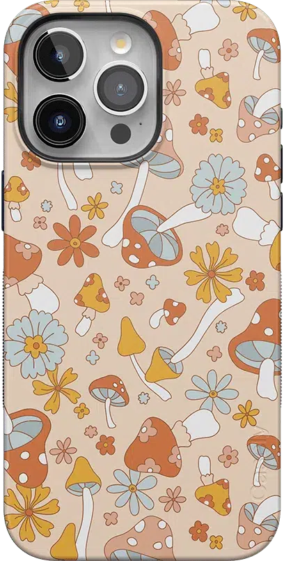 Mushroom Magic | Retro Floral Case iPhone Case get.casely Bold + MagSafe® iPhone 15 Pro 