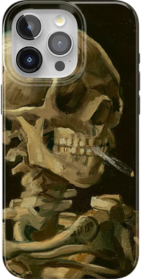 Van Gogh | Skull of a Skeleton with Burning Cigarette Phone Case iPhone Case Van Gogh Museum Classic + MagSafe® iPhone 15 Pro Max 