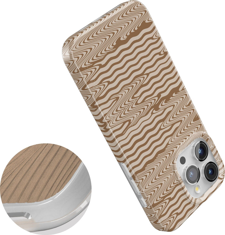 Mocha Ripple | Brown Waves Case iPhone Case get.casely 