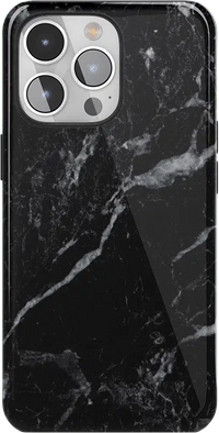 Black Pearl | Classic Black Marble Case iPhone Case get.casely Essential + MagSafe® iPhone 15 Pro Max 