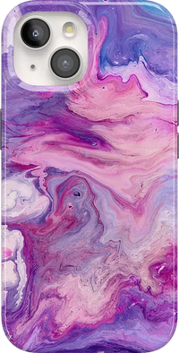 Tie Dying Over You | Purple Marble iPhone Case iPhone Case get.casely Classic + MagSafe® iPhone 15